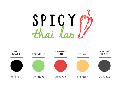Spicy Thai Lao Logo and Color Palette
