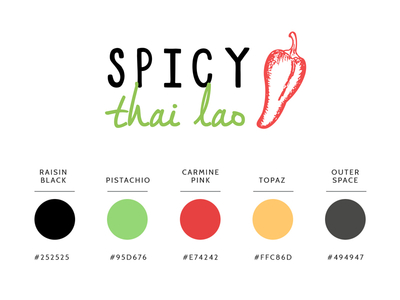 Spicy Thai Lao Logo and Color Palette branding color food logo palette redesign restaurant thai ui ux