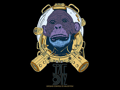 Space Oddity bowie chimp space apes space monkey
