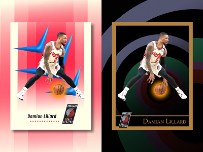 Damian Lillard - 90s Skybox Style Card 90s basketball card basketball player blazers damian lillard design lillard nba portland retro retro design trailblazers