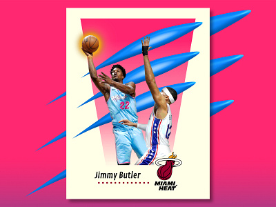 Jimmy Butler - 90s SkyBox Style Card 90s basketball card basketball player design heat jimmy jimmy butler miami heat nba retro retro design