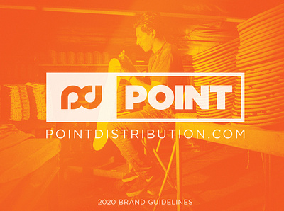 Point Distribution Branding brand guidelines branding idenity logo minimal orange