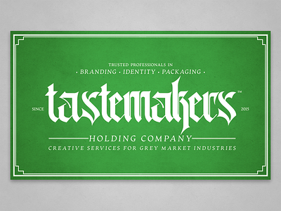 Tastemakers Branding branding cannabis green identity logo typography