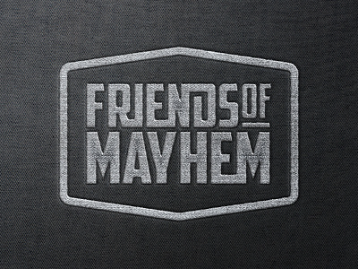 Friends Of Mayhem branding identity logo minimal nonprofit vector