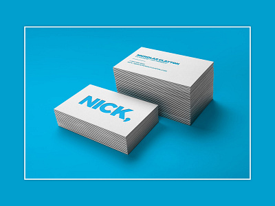 Nick From Accounting blue branding business cards idenity logo minimal vector