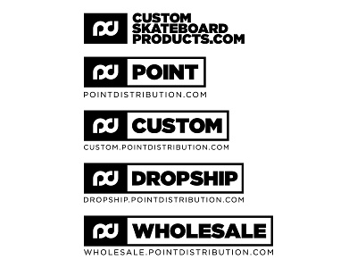 Point Distribution Family of Offerings black blue collar branding corporate design family identity industrial logo minimal simple vector