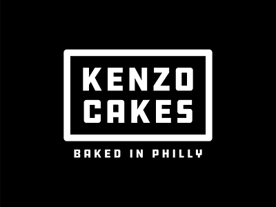 Kenzo Cakes Logo black and white branding design identity logo minimal typography vector