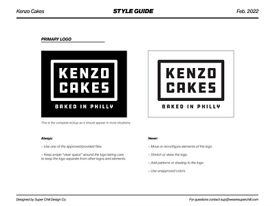 Kenzo Cakes Guidelines