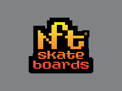 NFT Skateboards black branding identity logo minimal vector