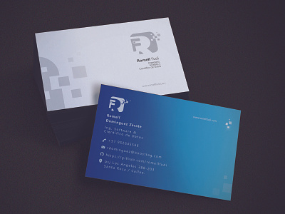 Bussines Card present brand branding design designux flat illustration material design materialdesign typography