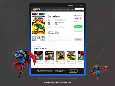 ComicFlex Website for the sale of comics