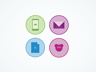 Pitch deck icons bear envelope icon set icons mobile phone page toy