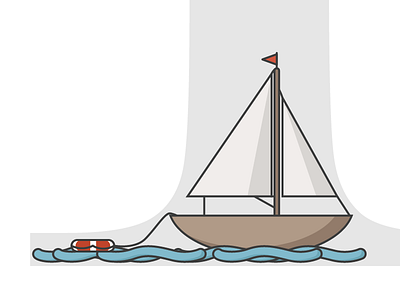 B is for... b boat buoy sail boat water waves