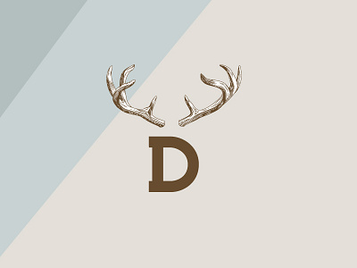 Day 4 - a deer-ish D antlers deer hand lettering illustration scratchboard typography