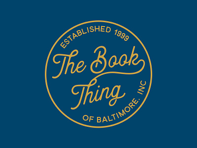 The Book Thing Logo baltimore book brand design branding est logo logo design the book thing type typography