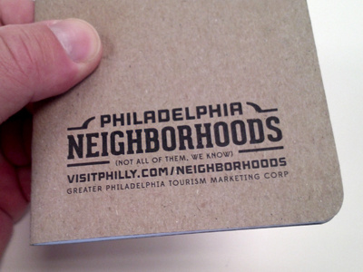 Neighborhoods Notebook branding kraft logo notebook philadelphia