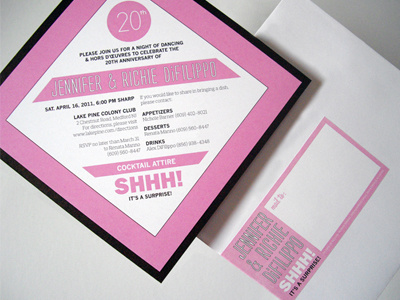 Anniversary Invitation invitation pink