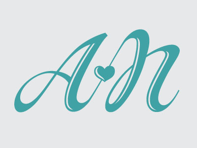 A + N monogram typography