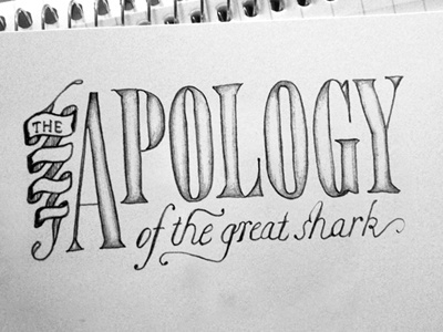 Apology book hand drawn lettering sketches typography