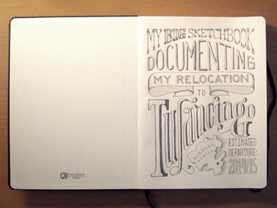New Sketchbook Intro Page! hand drawn lettering map pencil sketchbook sketches typography
