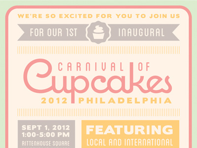 Carnival of Cupcakes cupcakes philadelphia poster typography