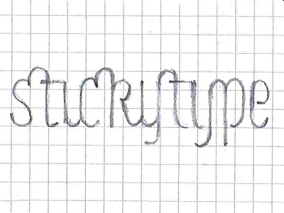 Sticky Type branding grid lettering ligature ligatures logo sketches typography