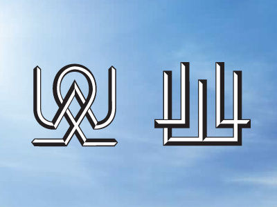 JWL Construction branding grid lettering ligature ligatures logo typography