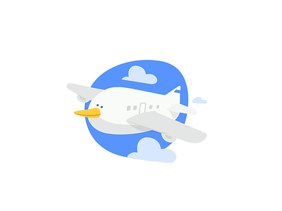 It's a bird, It's a plane, it's a… birdplane? character doodle fly flying illustration jumbo jet seagull silly sky superman transport travel