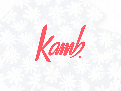 Kamb logo design boutique brush pen brush script hand lettering