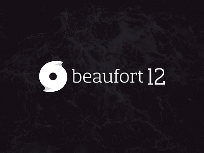 Beaufort 12 logo cloud cyclone hurricane logo ocean storm wave