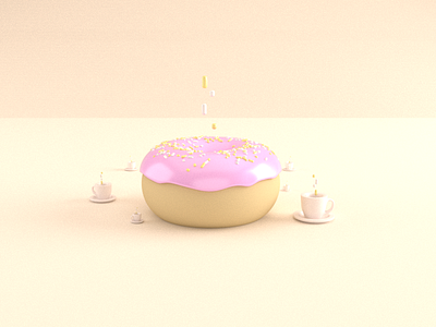 Donut 3d blender donut sprinkle