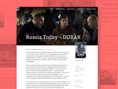 Film review page - Made in Webflow article critic database film responsive ui underground film webflow