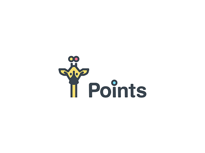 Points Logo android app character giraffe ios location logo map pin