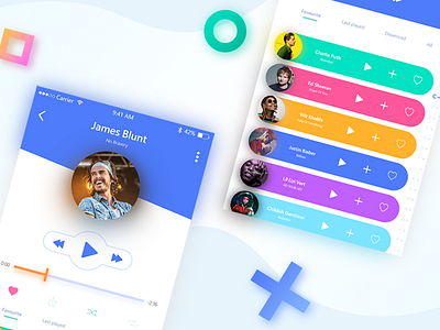 Mobile music app design