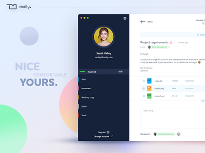 Maily - email dashboard interface
