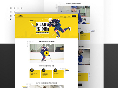 Mayor of Boomtown Microsite Player Page bauer hockey hockey stick microsite modern nhl ui deisgn ux design web design