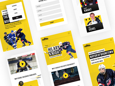 Mayor Of Boomtown Mobile Design hockey hockey stick mobile modern nhl ui deisgn ux design web design web design