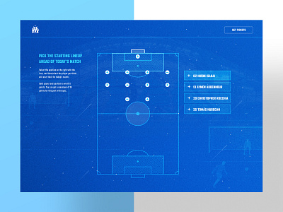 Olympique de Marseille Trivia Question Screen experience design olympique de marseille soccer ui desgin ux design web design