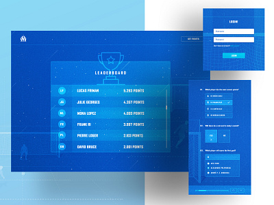 Olympique de Marseille Responsive Screens experience design olympique de marseille responsive design soccer ui ux web desgin web design and development