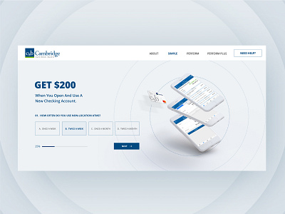 Masthead Design for Cambridge Savings bank banking banking app minimal mobile ui deisgn ux design web desgin