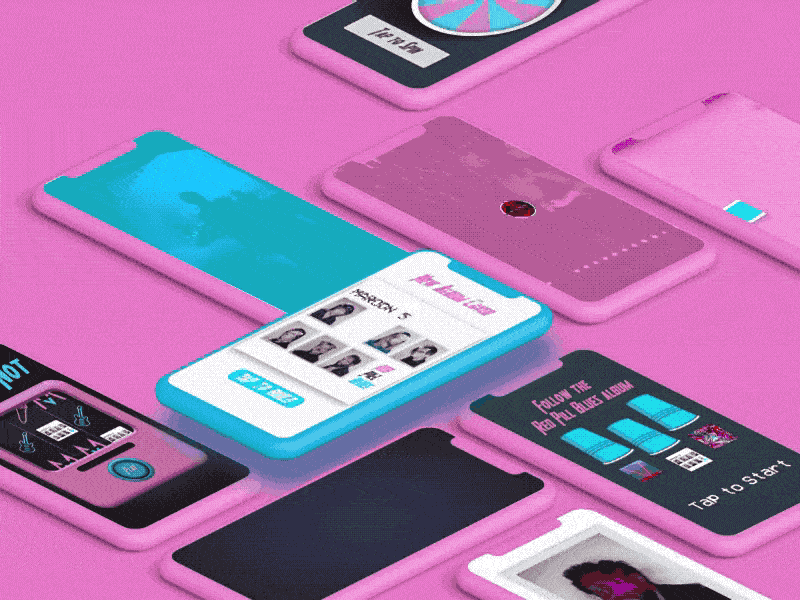 Maroon 5 case study blue pink music motion minimal game lilo clean maroon 5 motion graphics design