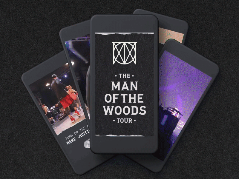 Justin Timberlake - Man of the Woods Tour cinemagraph campaign marketing motion graphics animation motion