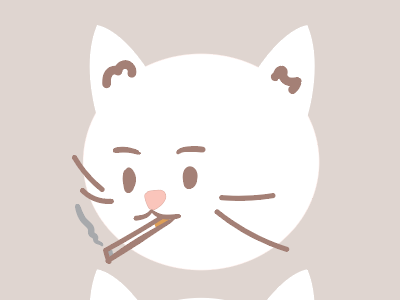 Cat Brothers Illustration brothers cat cats cigarette cute illustration kitten kitty smoking society6
