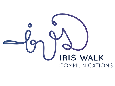 Iris Walk Communications - logo concept communications logo concept design indigo logo san serif simple winnipeg