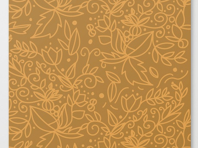 Earthy Natural Organic Pattern Cinnamon Gold Colors Canvas earthy floral flowers gold line art pattern