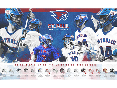 St. Paul Boys Lacrosse 2020 Schedule branding design lacrosse photoshop poster schedule sports