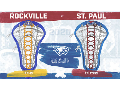 St. Paul Girls Lacrosse 2020 Matchup Graphics branding design girls lacrosse photoshop socialmedia sports