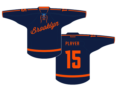 Brooklyn Islanders Jersey Concept 1.0 blue concept hockey islanders jersey nhl orange sports