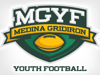 Medina Gridiron Youth Football logo 1.1 brand design icon identity illustration illustrator logo sports update