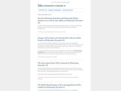 Yale Library IT Email Design